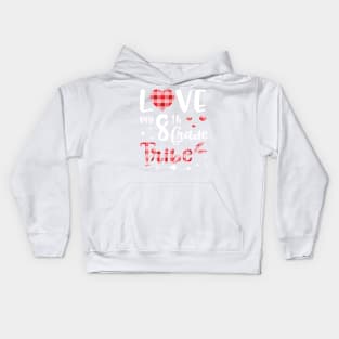 Teacher Students Seniors Love My 8th Grade Tribe Happy First Day Of School Kids Hoodie